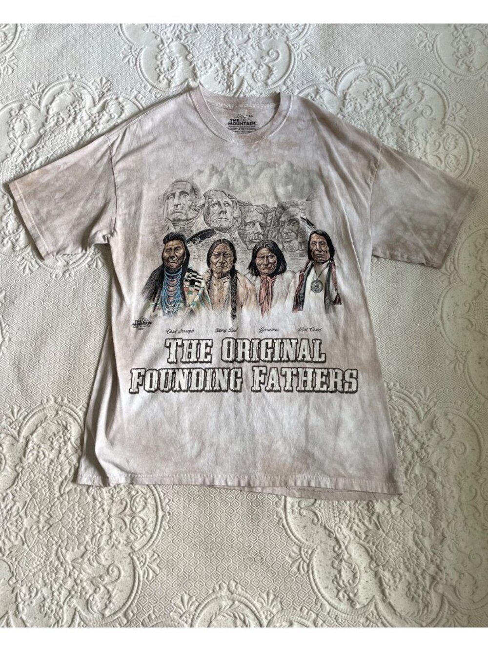The Mountain Original Founding Fathers Native American Tie Dye Shirt Mens XLarge